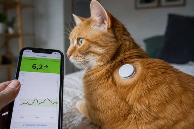 Glucosesensoren bij honden en katten met diabetes: hoe werken ze en zijn ze beter dan een prik in het oor?