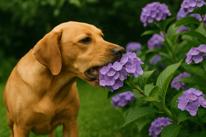 Hortensia-vergiftiging bij honden