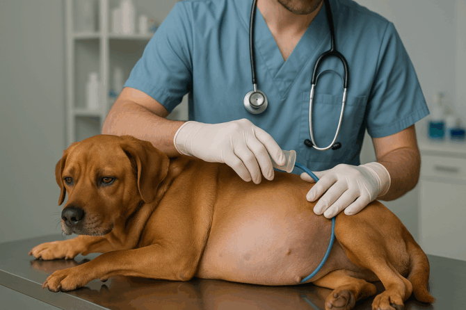 Maag-dilatatie-volvulus (GDV) bij de hond