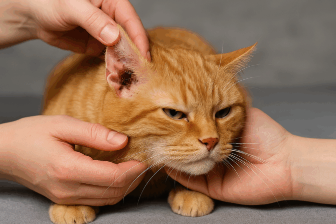 Oorontsteking bij de kat