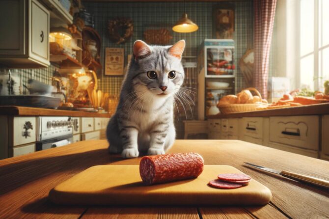 Is salami gevaarlijk voor katten?